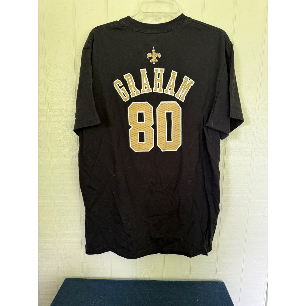 New Orleans Saints T-Shirt Lot XL 47 Brand NWT & Reebok Jimmy Graham 80 Black - Picture 5 of 6